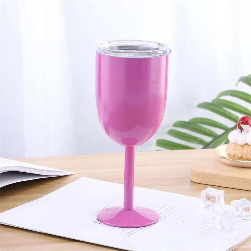 Elegant Solid Color 304 Stainless Steel Wine Glass for Casual Use | Drinkware & Bar Accessories