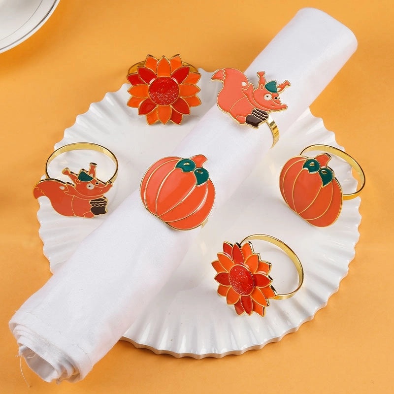 Halloween Animal Alloy Napkin Ring Casual Vacation Decor 1 Piece|Home & Kitchen Tableware Napkin Rings