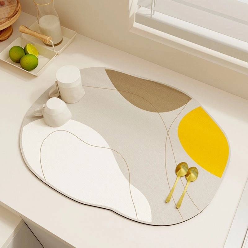 Soft Diatom Mud Kitchen Drying Mat Quick Absorbent Heat Insulation Anti-scald Oil-free Dining Table Coaster|Kitchen Accessories