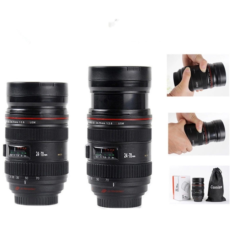 Casual SLR Lens Stainless Steel Travel Mug ABS Material | Drinkware & Mugs