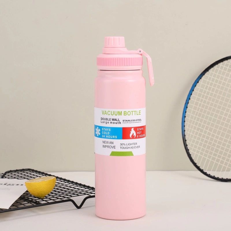 Casual Stainless Steel 304 Thermos Cup with Letter Design 201 Grade | Drinkware & Thermos Bottles