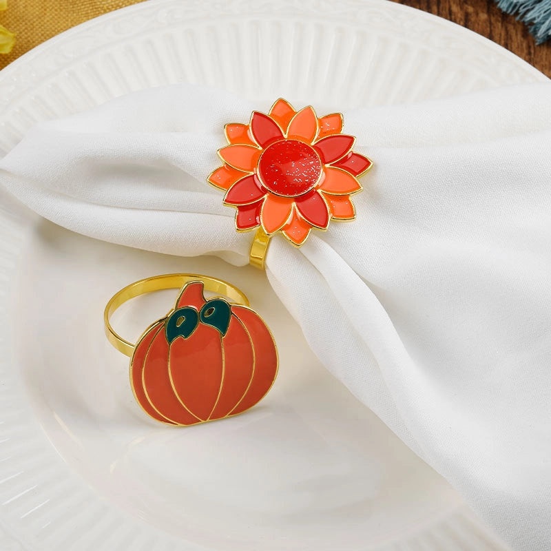Halloween Animal Alloy Napkin Ring Casual Vacation Decor 1 Piece|Home & Kitchen Tableware Napkin Rings