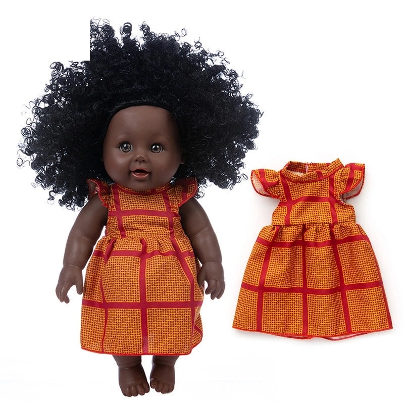 12 Inch African Baby Girl Doll Realistic Simulation Newborn Baby Doll|Dolls & Accessories