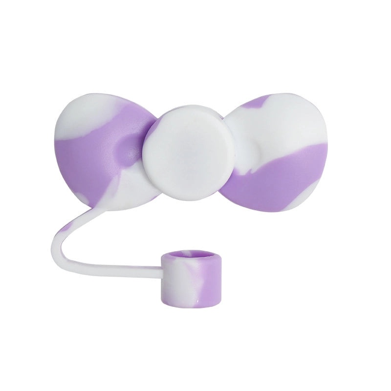 Adorable Bow Knot Silicone Straw Cap 1pc|Straw Accessories