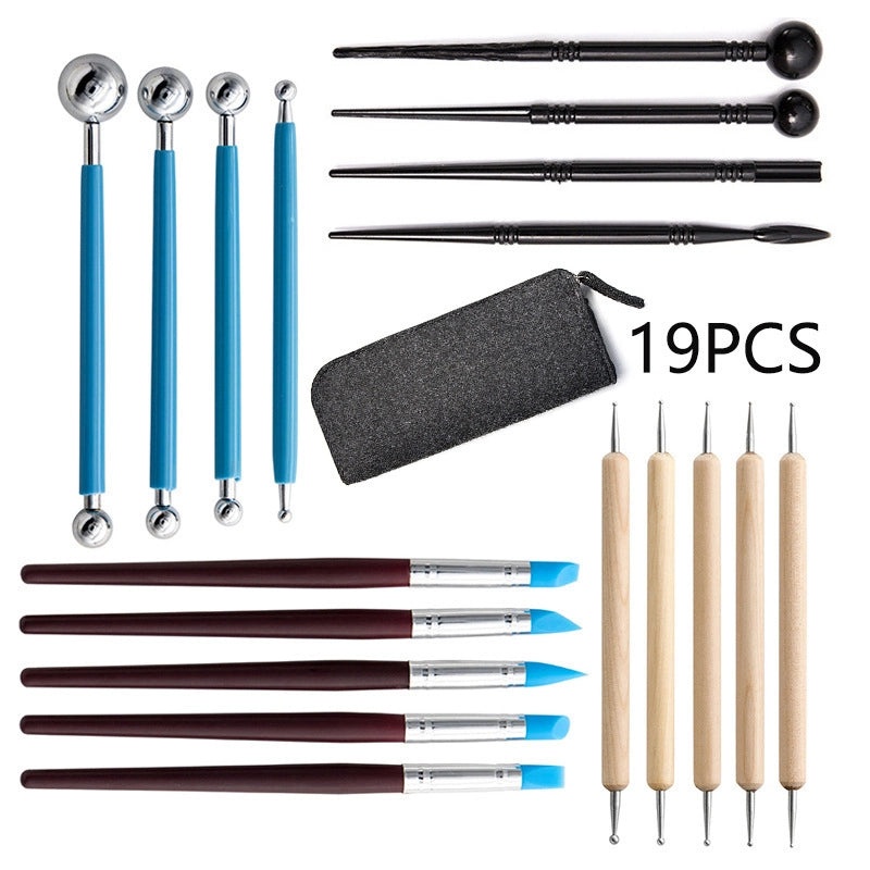 61-piece Ceramic Sculpting Tool Set Multi-specification Clay Carving Supplies for Art DIY|Art Supplies
