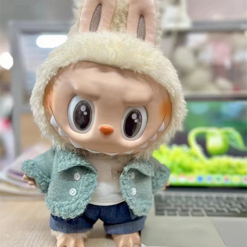 38cm Vinyl Doll Two-Piece Outfit Coat and T-shirt Cute Cloth Dress Set|Doll Clothes & Accessories