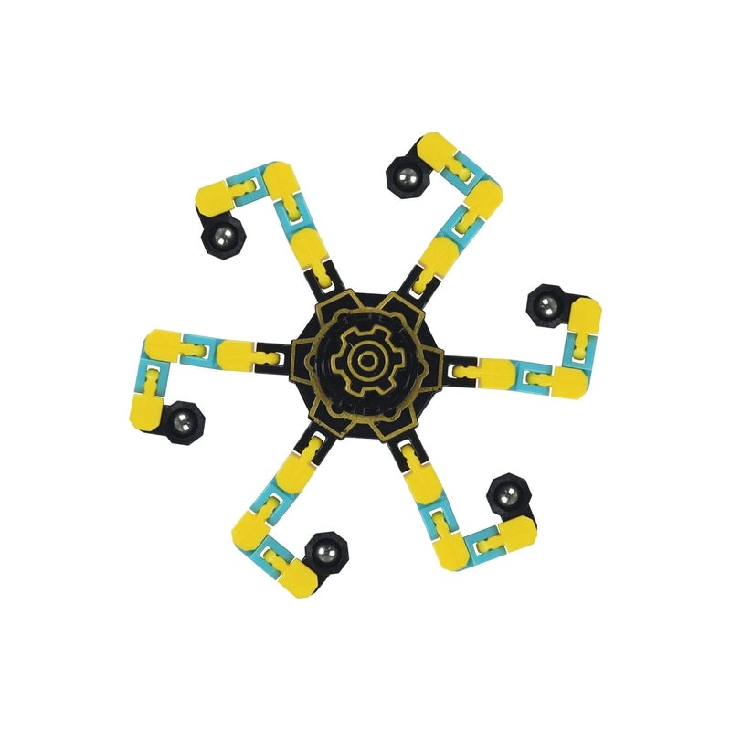 Mechanical Gyro Deformation Toy with Luminous Light and DIY Chain for Fingertip Decompression|Fidget & Stress Relief Toys