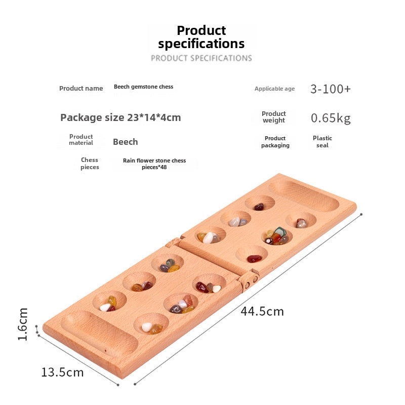 Solid Wood African Chess & Mancala Puzzle Game for Kids | Toys & Games