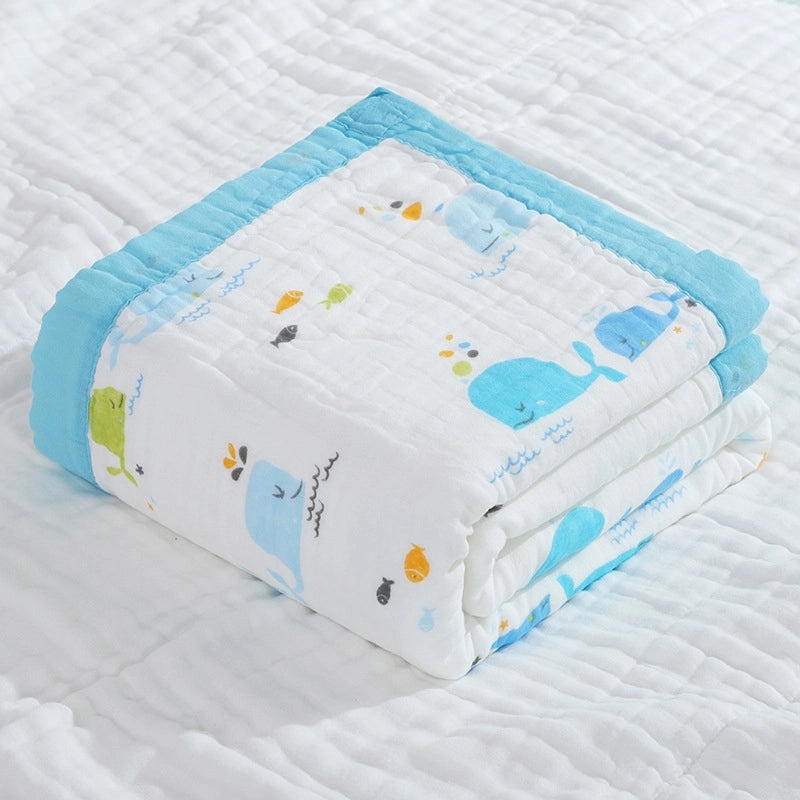 Newborn Baby Cotton Gauze Hooded Bath Towel Blanket Soft Absorbent Baby Bath Wrap|Baby Bath Towels & Accessories