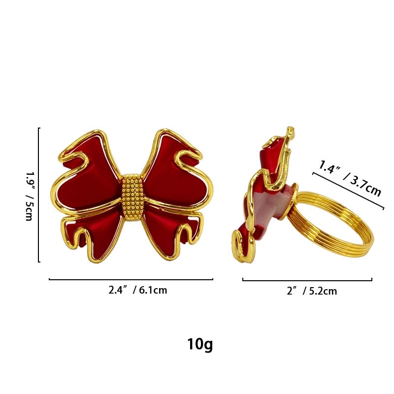 White Floral Napkin Rings Set | Home & Kitchen Tableware