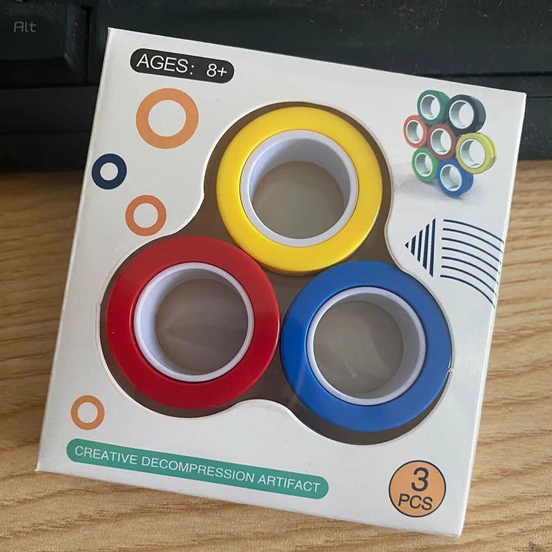 Magnetic Fingertip Gyro Ring Stress Relief Decompression Toy | Fidget Toys & Stress Relief