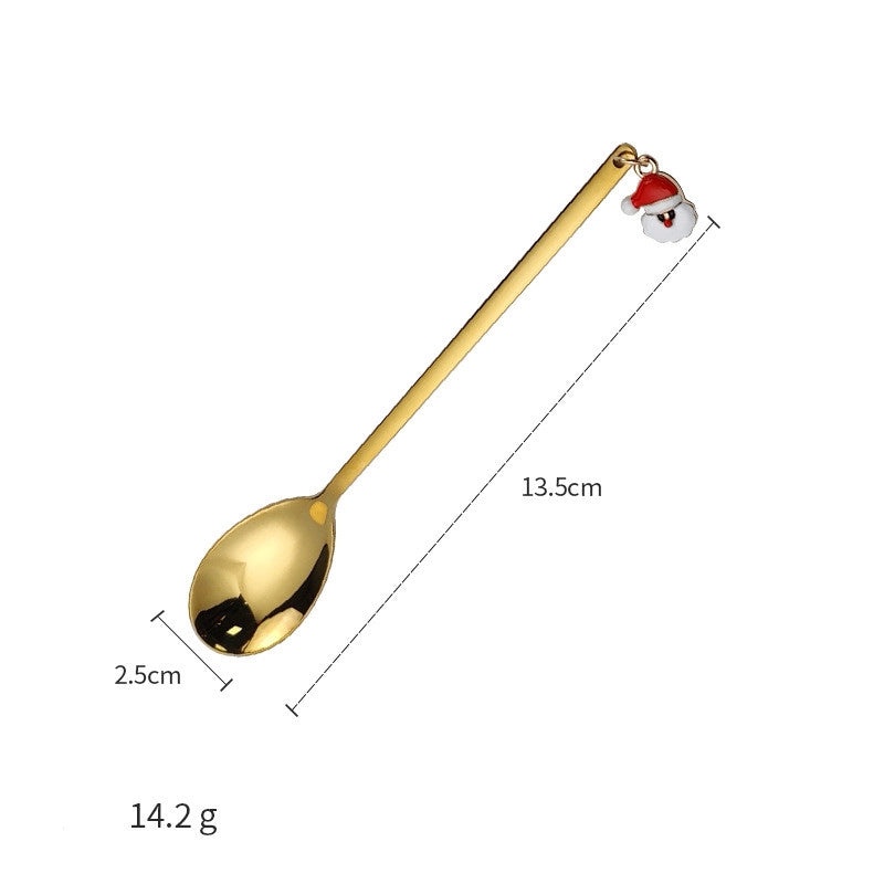 Christmas Tree Santa Claus and Elk Stainless Steel Tableware Set|Holiday Kitchen & Dining