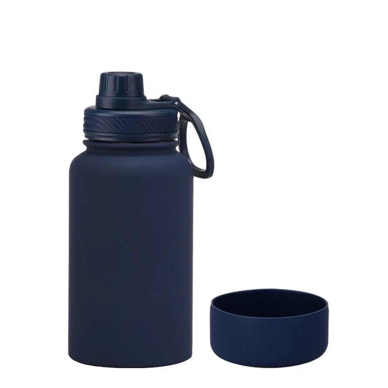 Stylish Solid Color Stainless Steel Water Bottle with Silicone Sleeve 1 Piece|Drinkware & Bottles