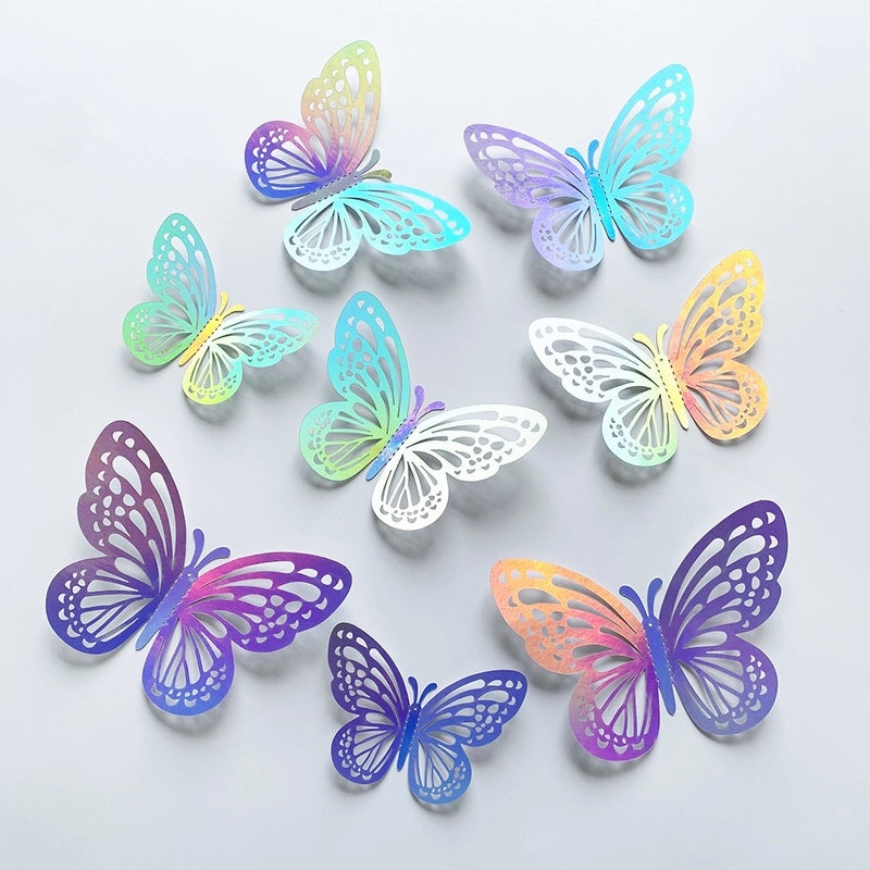 3D Colorful Butterfly Wall Stickers for Party Wedding Festival Decoration | Home Decor Wall Art
