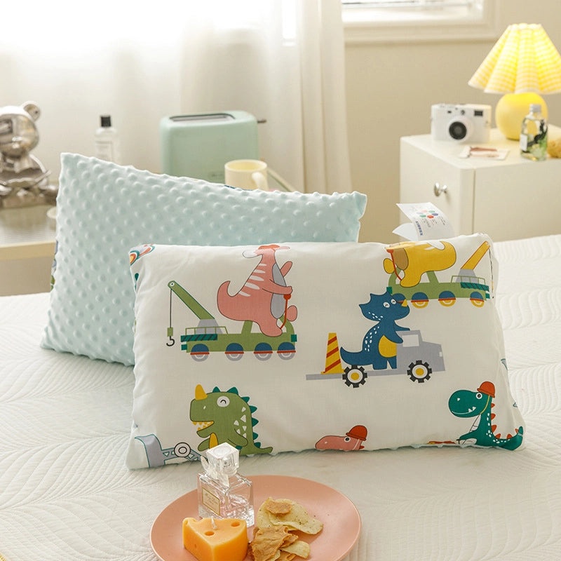 Premium Class A Cotton Baby Pillow Core | Soft Velvet Neck Support Pillow for Kids Nap | Machine Washable Nap Pillow | Baby Bedding Accessories |