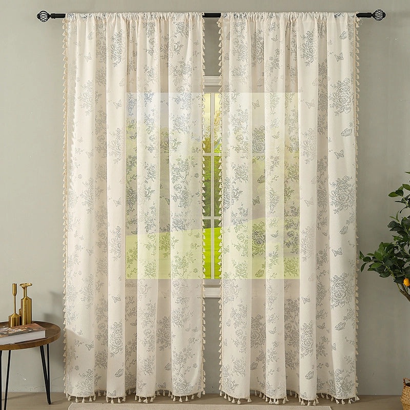 Pastoral Floral Polyester Curtains for Windows | Home Decor Curtains