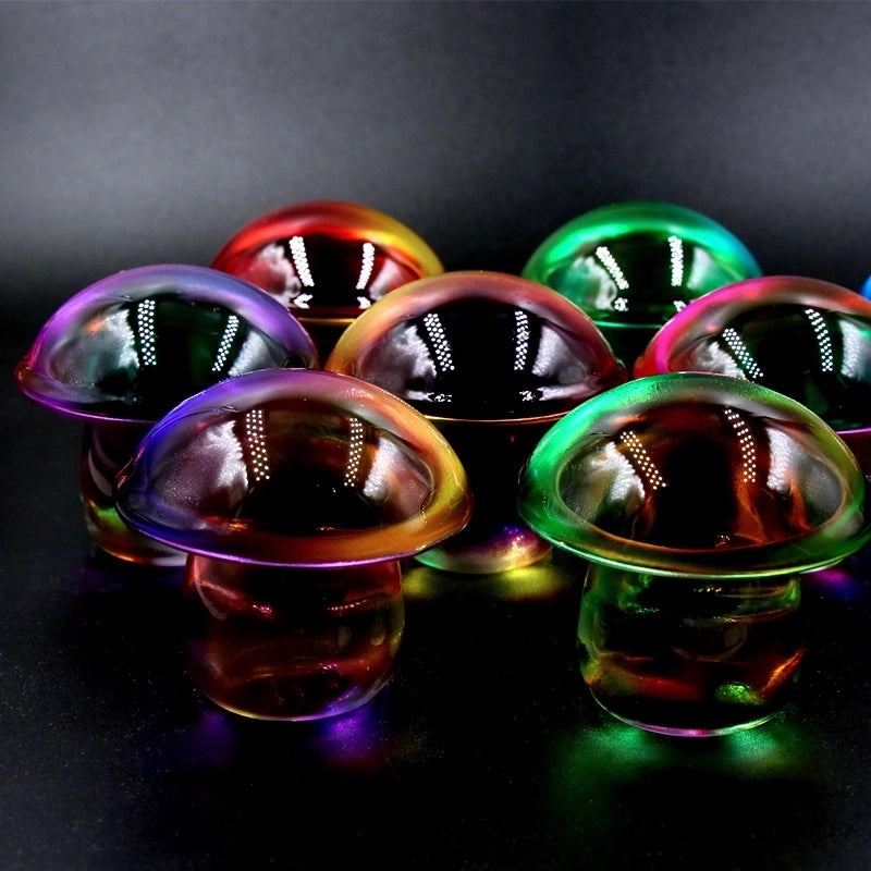 Charming 2-inch Crystal Engraved Mushroom Figurine for Home Decor and Crafts|Home Decoration