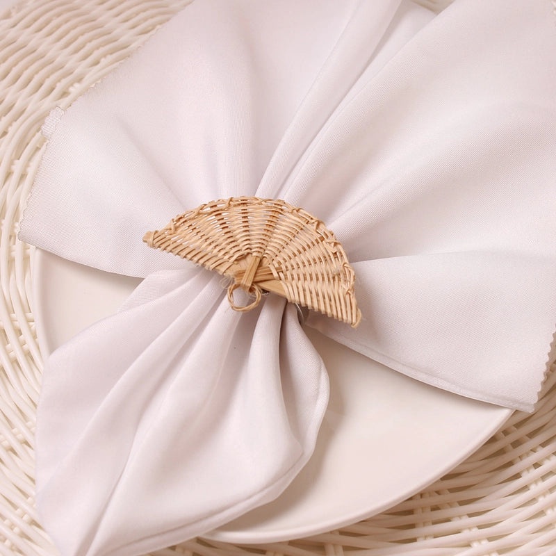 Simple Bamboo Napkin Rings Set of 6 for Casual Dining | Tableware & Dining Accessories