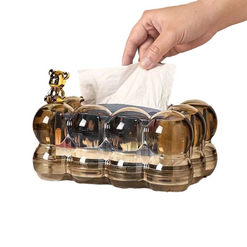 Nordic Luxury Transparent Tissue Box for Living Room Coffee Table | Home Decor Accessories