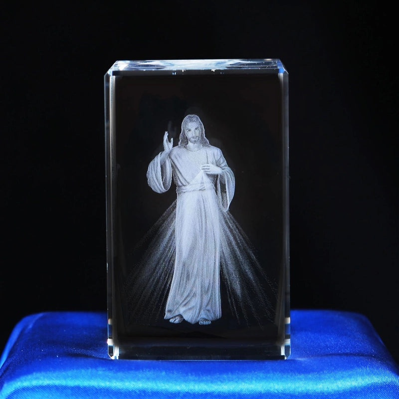 Minimalist Human Cross Crystal Ornament | Home Decor