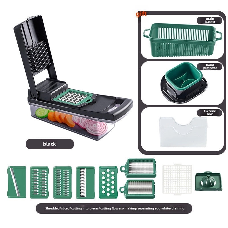 Multi-function Vegetable Cutter with Brush and Strainer | Kitchen Tools and Gadgets