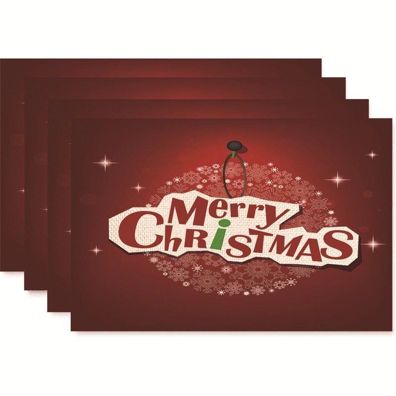 Nordic Christmas Tree Bow Knot Snowflake Linen Cotton Placemat|Home Decor & Tableware