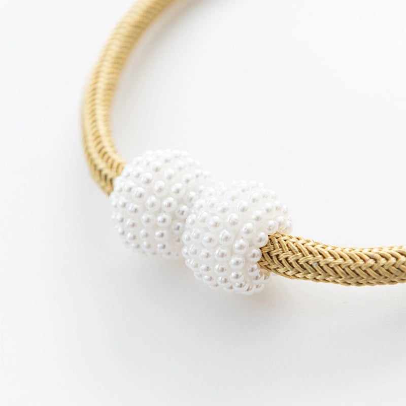 Affordable Pearl Magnetic Buckle Curtain Strap No Drilling Easy Install | Home Decor Curtain Accessories