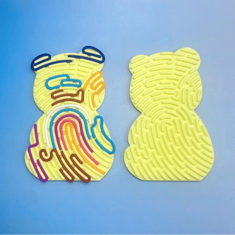 Sensory Silicone Activity Board for Kids | Educational Toy | BPA-Free Food Grade Twist Decompression Tool|儿童感官玩具|益智玩具|减压神器
