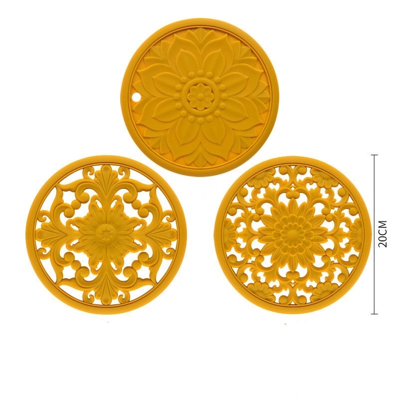 Durable Non-Slip Silicone Placemats Set of 3|Home & Kitchen Accessories