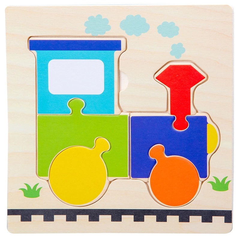 Wooden 3D Animal Puzzle for Kids Early Learning Handheld Board Cartoon Educational Toy | Educational Toys & Games