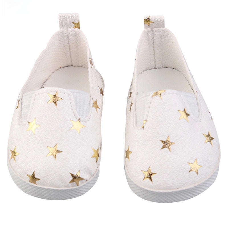 18 Inch Doll Canvas Shoes with Five-pointed Star | Doll Accessories