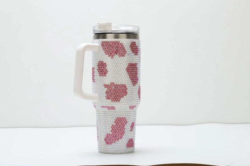 Stylish Cow Print Solid Color Stainless Steel Thermos Cup 304/201 Double Wall Insulated | Drinkware & Thermoses