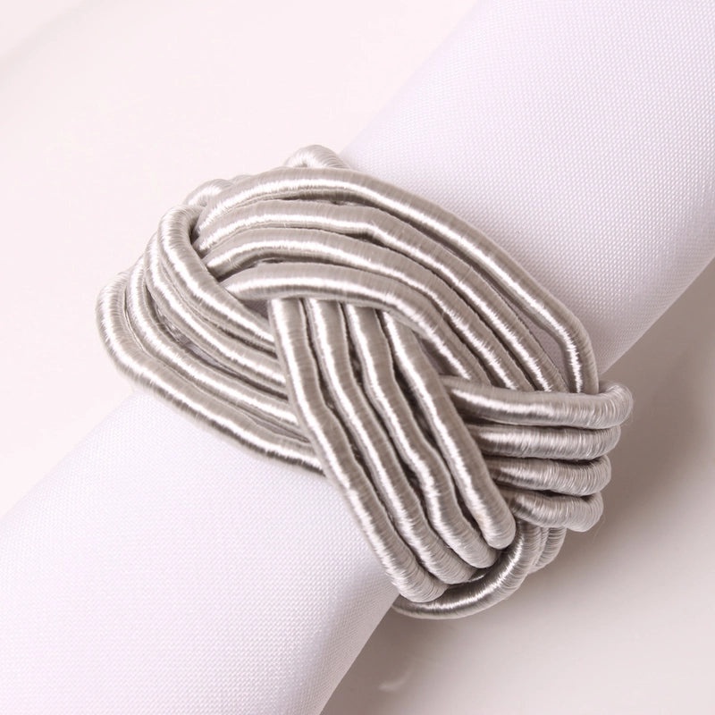 Natural Hemp Rope Napkin Rings - Set of 6 Casual Solid Color Holders | Home & Dining Table Accessories