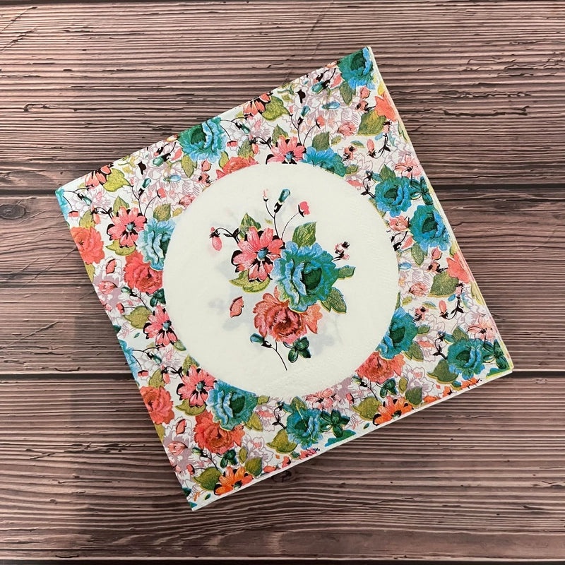 Rustic Floral Printed Wood Pulp Napkins|Home & Living > Kitchen & Dining > Paper Napkins