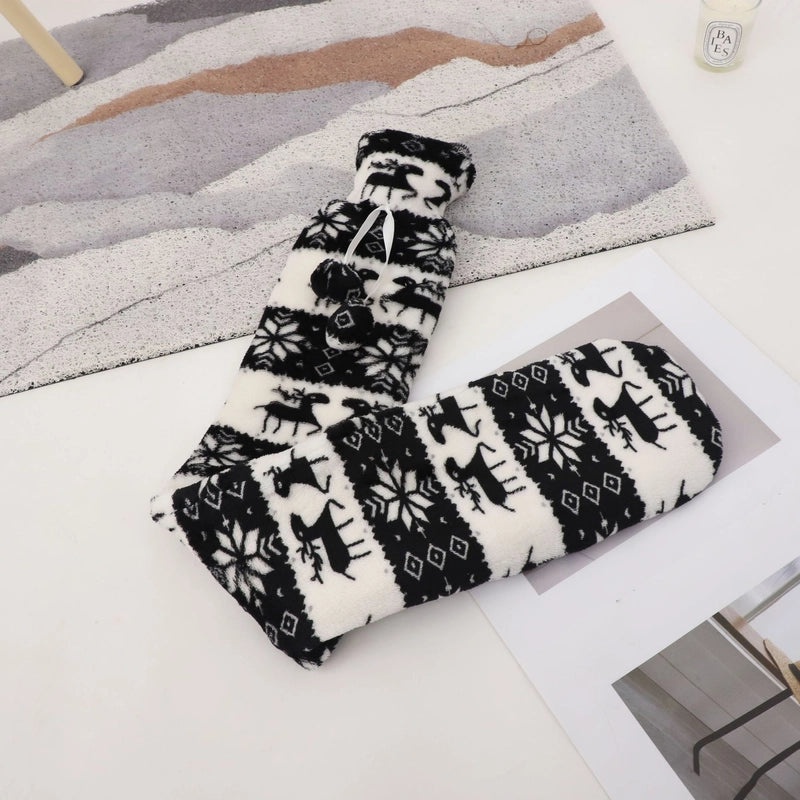 Cartoon Plush Hot Water Bag UK Christmas Hand Warmer Soft Long Water Filling Hot Water Bottle|Home & Living