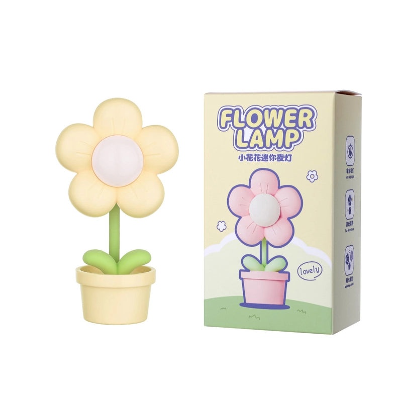 Mini Flower LED Night Light for Bedroom Ambience|Home Decor & Lighting