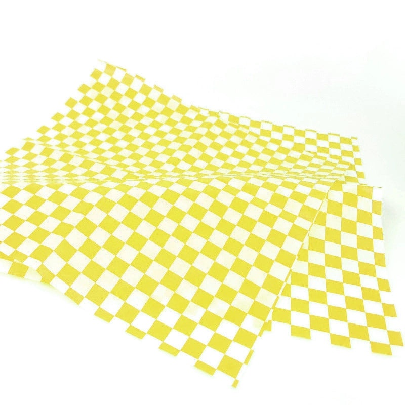 Plaid Printed Oil-Resistant Paper for Hamburgers and Sandwiches | Food Wrapping & Packaging Supplies