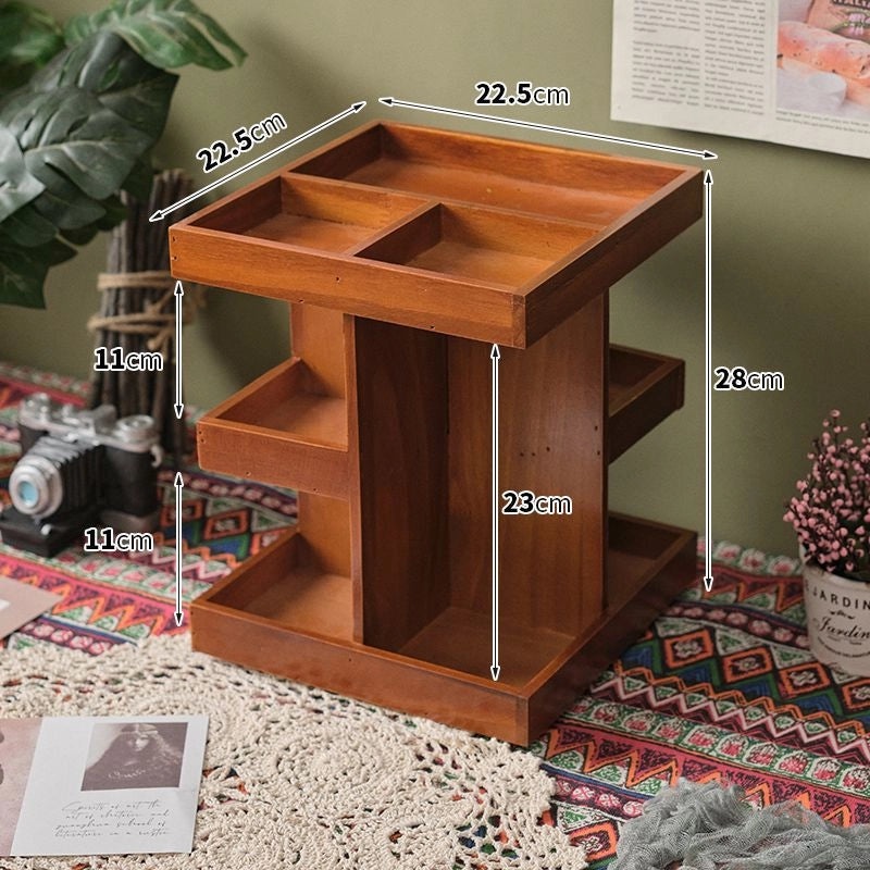 Vintage Minimalist Wooden Organizer Box|Home Storage & Organization