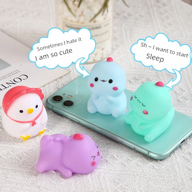 Mini Colorful Vinyl Dinosaur Toy, Educational Pinch Sound Plaything for Kids | Children's Educational Toys