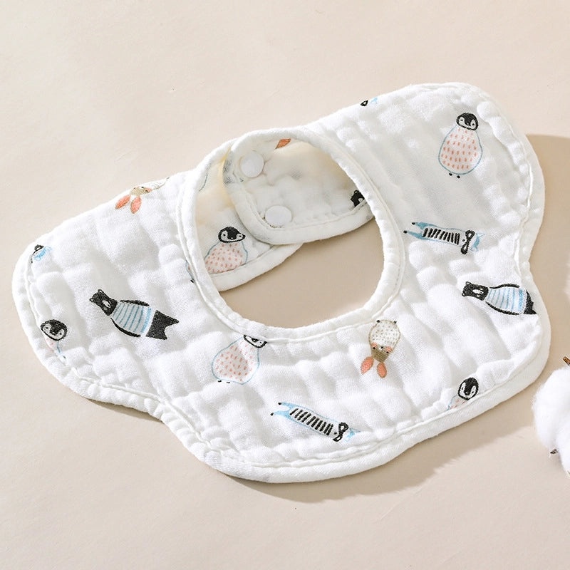 Adorable Cartoon Bear & Elephant Cotton Burp Cloths for Babies|Baby Accessories