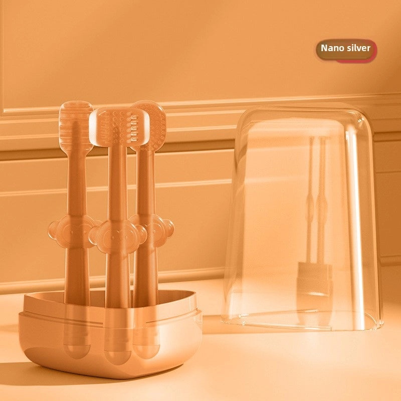 Baby Silicone Infant Toothbrush for Newborns 0-1 Year Tongue and Mouth Cleaner 3-Pack | Baby Oral Care