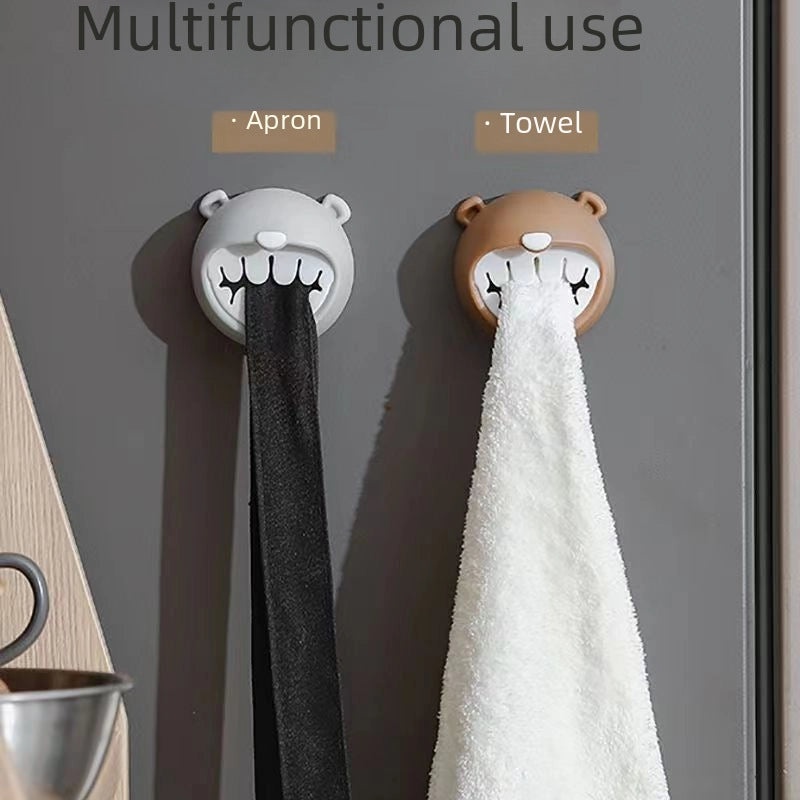 Bear Shaped Towel Hook for Bathroom and Kitchen | Home Organization & Storage