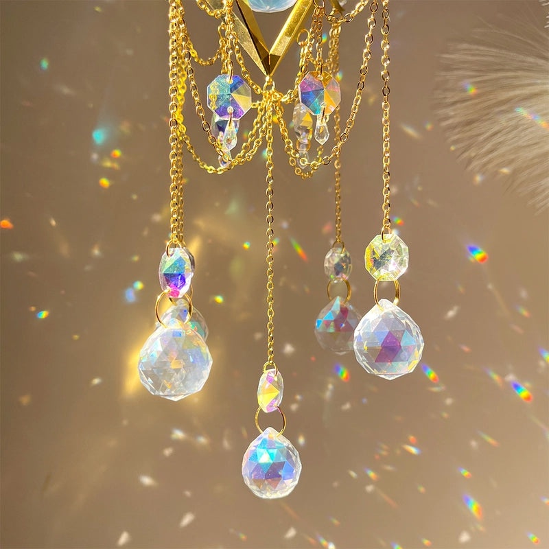 Minimalist Geometric Crystal Suncatcher for Window|Home Decor Accessories