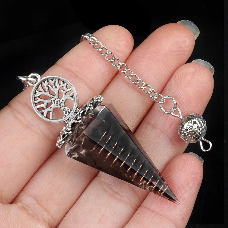 Minimalist Geometric Tree Crystal Suncatcher Wind Chime Natural Stone Wall Decor|Home Decor