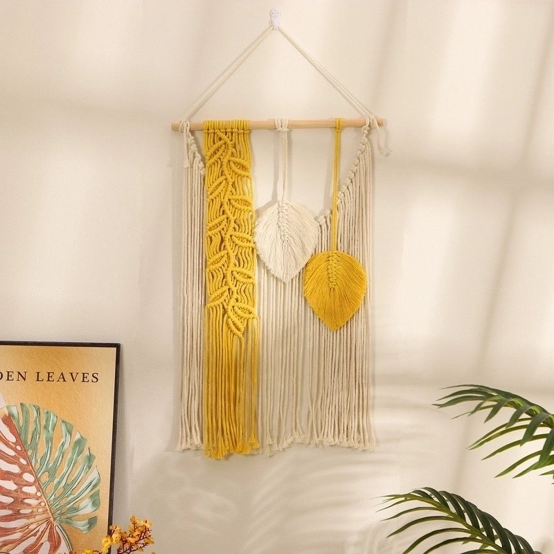 Festive Cotton Tapestry Wall Art with Classical Leaf Design for Christmas Decoration|Home Decor & Wall Art