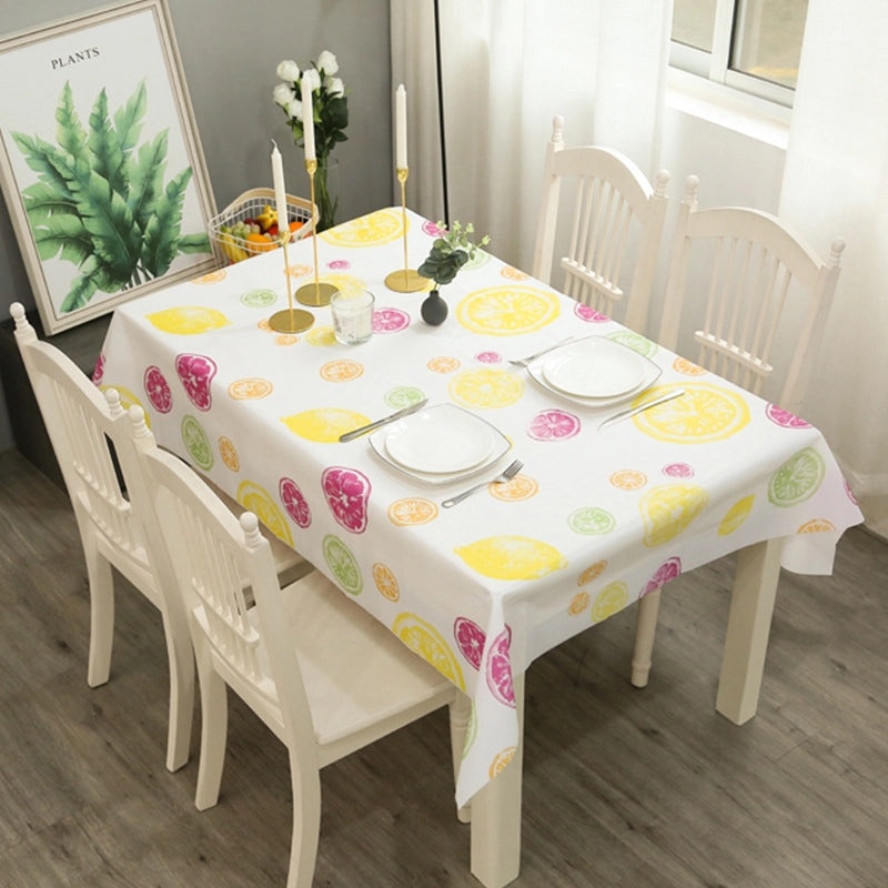 Modern Nordic PVC Tablecloth, Waterproof Oil-proof, Anti-scalding, Disposable Plaid Design|Home & Kitchen Textiles