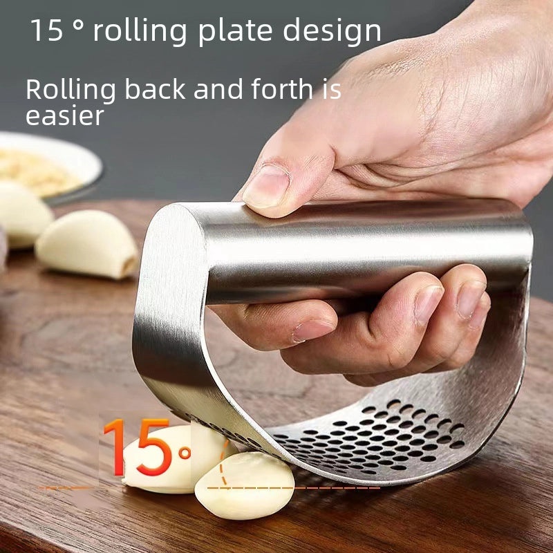 Stainless Steel Garlic Press Manual Crusher Garlic Peeler Clip Kitchen Tool|Kitchen Tools & Gadgets