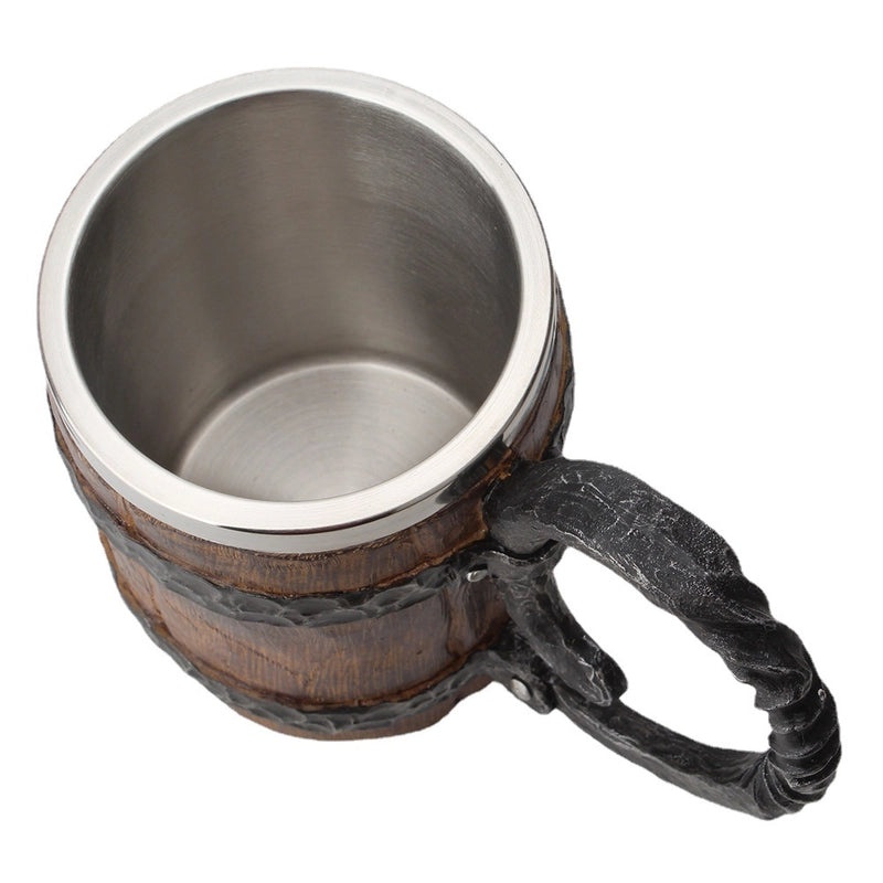 Christmas Classic Wooden Barrel Resin Water Bottle Single Piece|Home & Kitchen Accessories