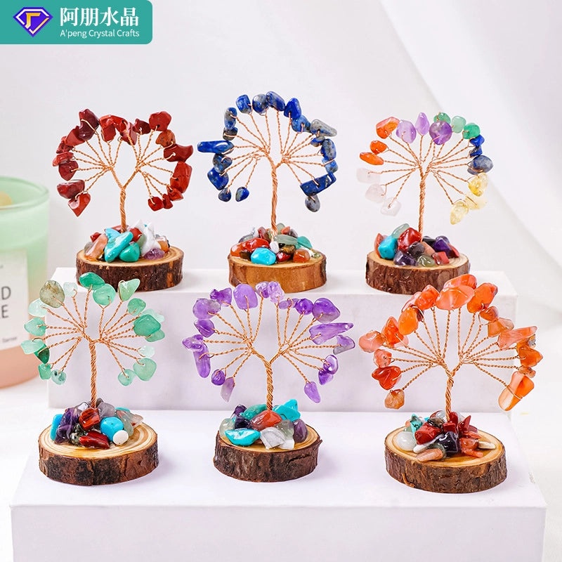 Minimalist Life Tree Crystal Ornament | Home Decor