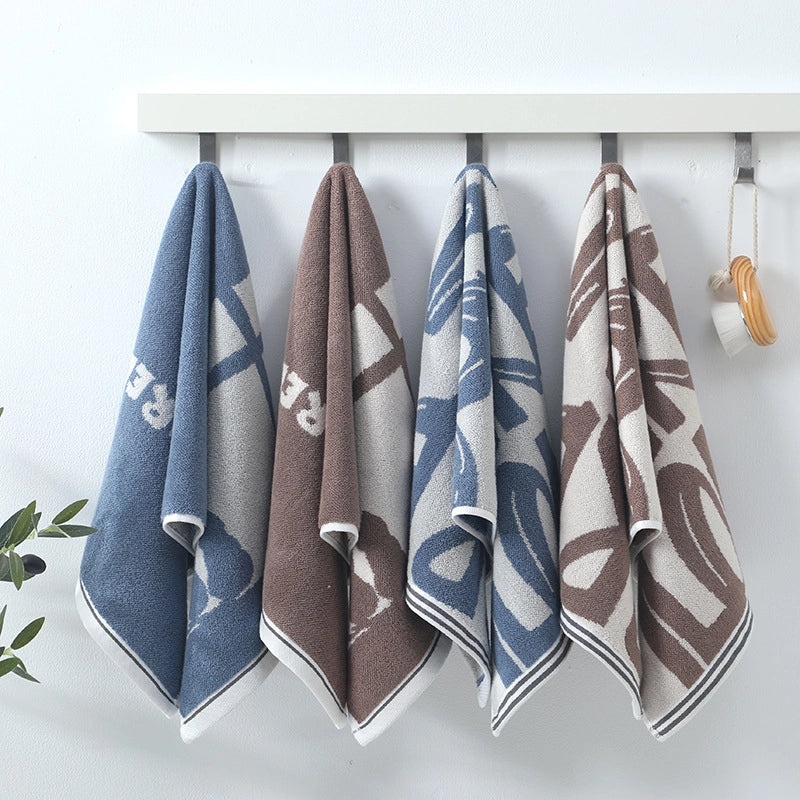 Double-sided Thick Cotton Face Towel Soft Absorbent Colorful Hair Drying Towel Factory Direct|Home Textiles & Towels